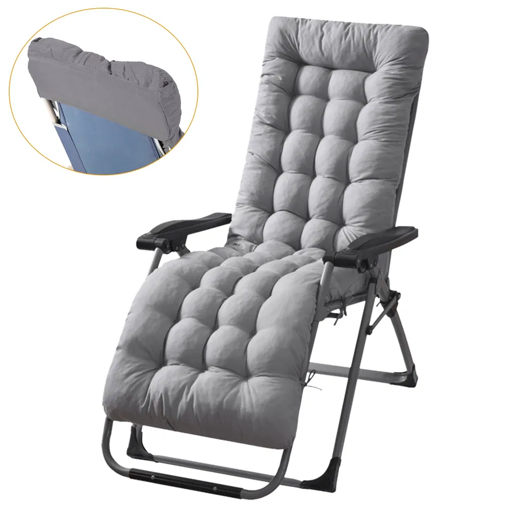67x22in Chaise Lounger Cushion Recliner Rocking Chair Sofa Mat Deck Chair Cushion image 14
