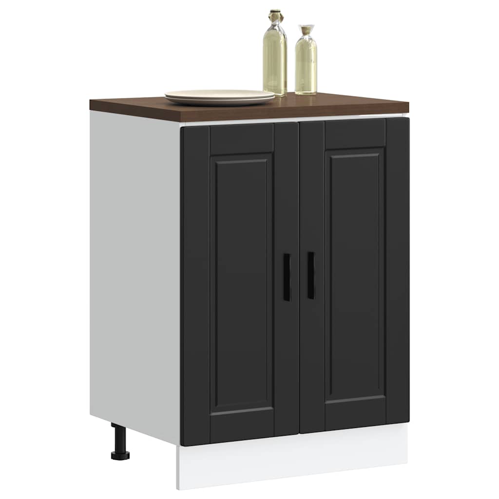   kitchen base cabinet Porto, wood-based material;   kitchen base cabinet Porto, concrete grey