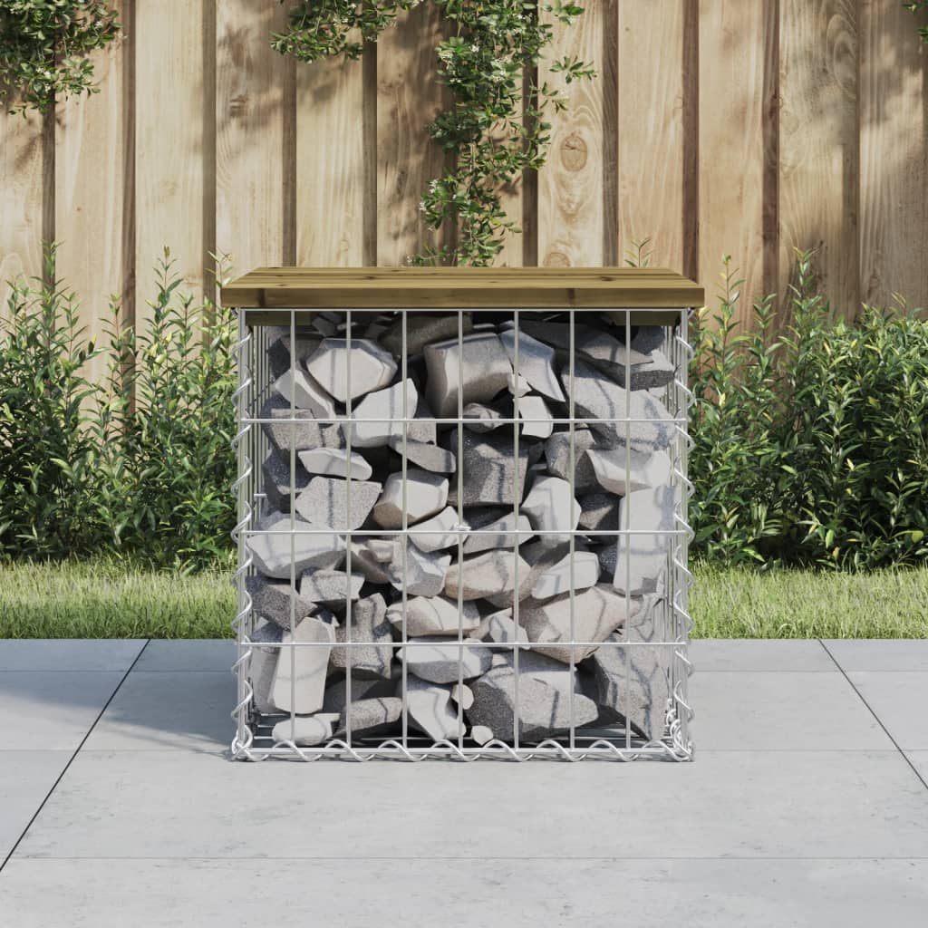 Garden bench made of gabions 43x Solid wood Douglas fir Dark Brown - Shop at LoveMi
