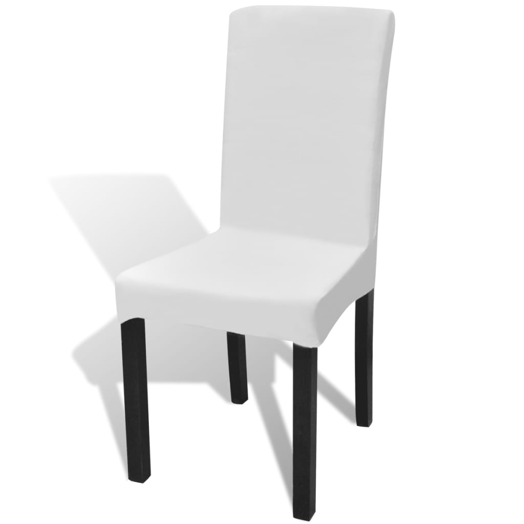 6 straight, stretchable chair covers