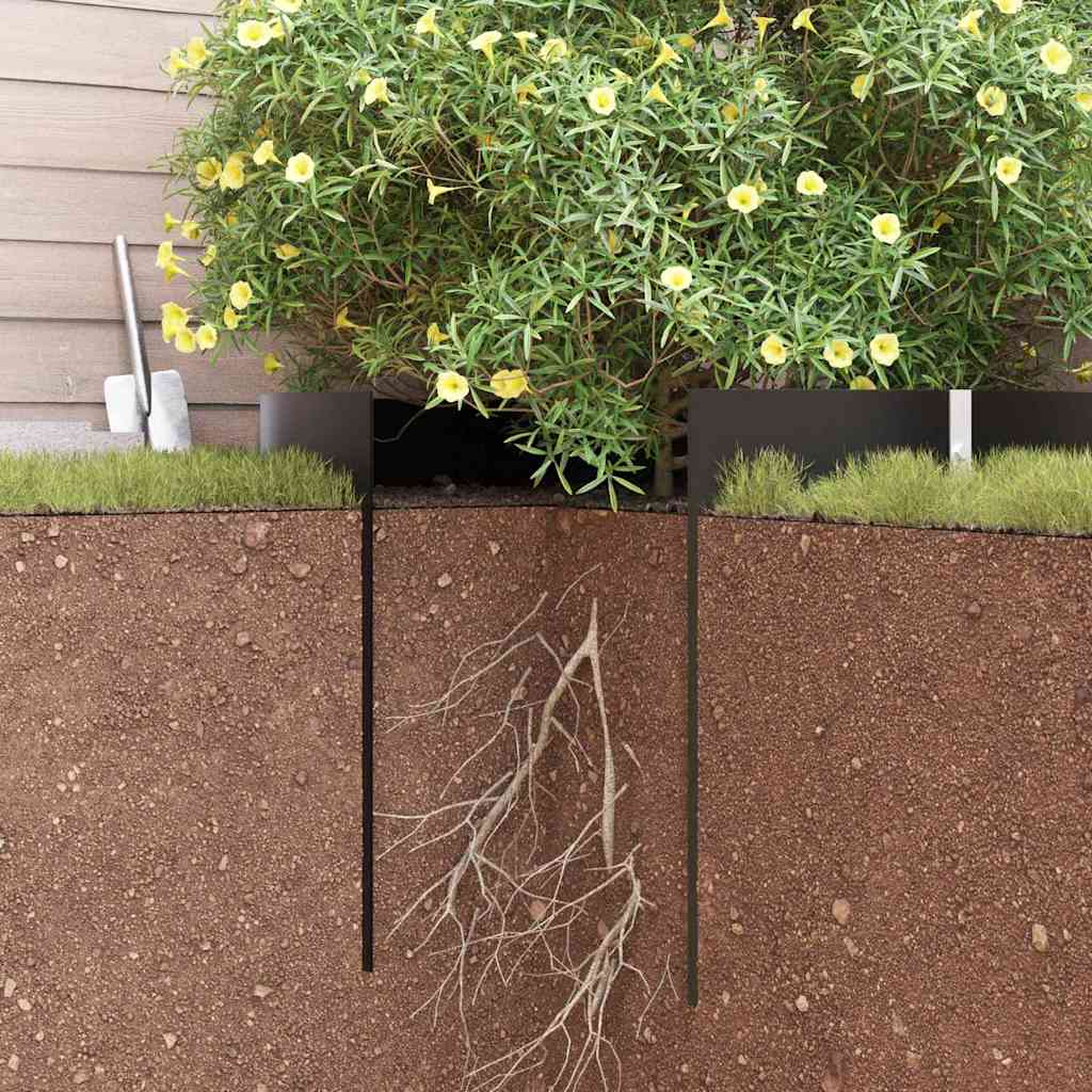 Schwarze HDPE-Wurzelsperre – Moderne, matte Oberfläche für effektives Gartenmanagement_voghion.com