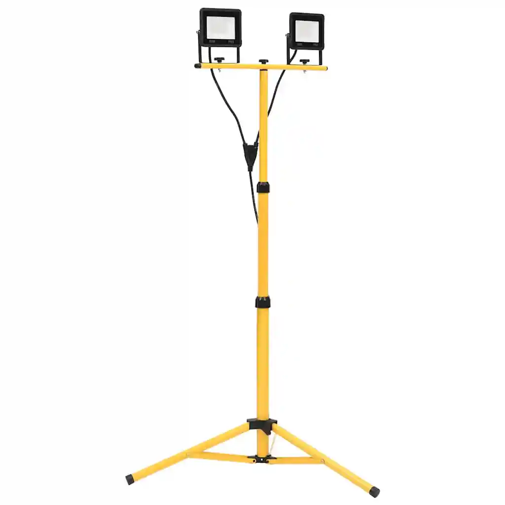 LED floodlight with tripod 2x30 W warm white