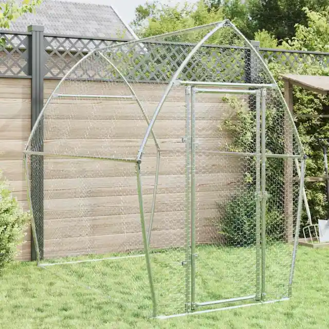 Chicken Cage Silver 200x Galvanized Chicken Cage Silver 200 X 105 X 182 Cm - Shop at LoveMi