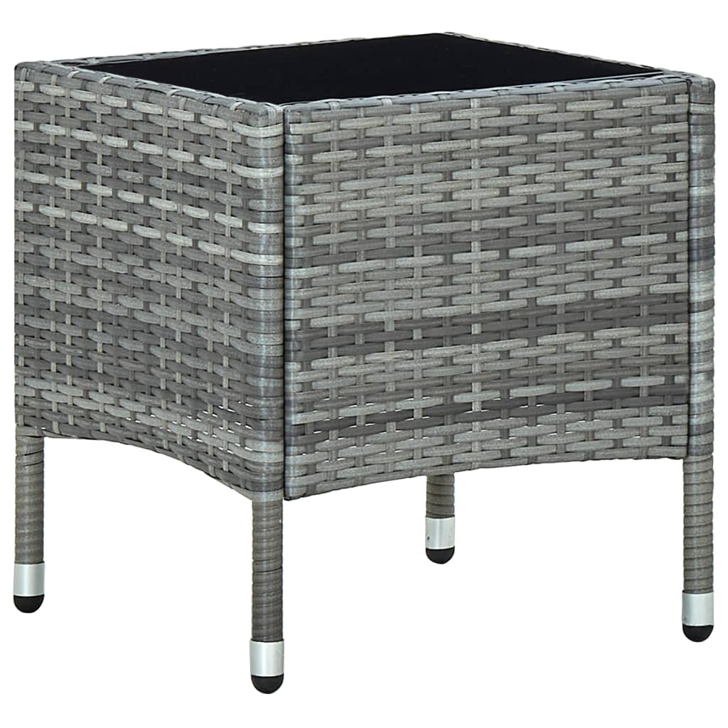 Garden Table 40x Poly Rattan Gray - Shop at LoveMi