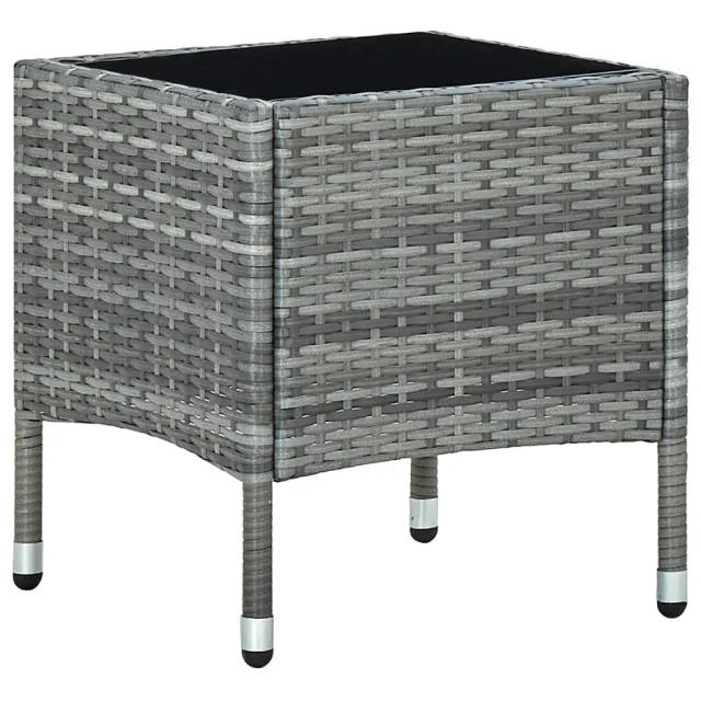 Garden Table 40x Poly Rattan Gray - Shop at LoveMi