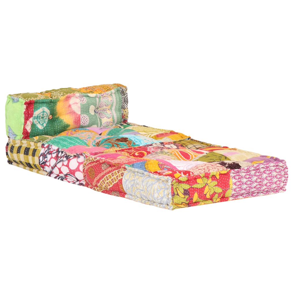   Modular Pouf Patchwork   Modular Pouf with