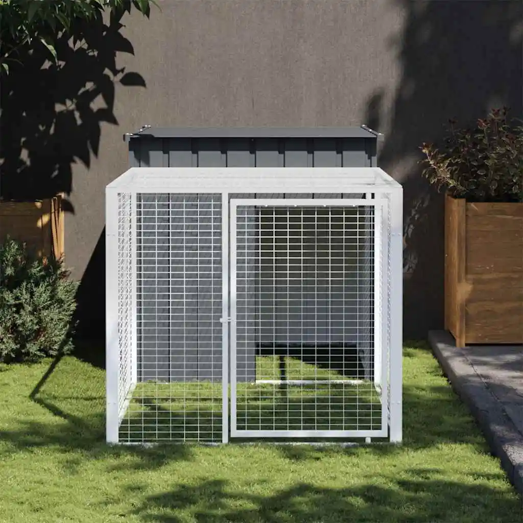 Chicken Cage with Run Anthracite 110x Galvanized