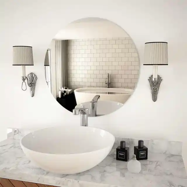 Eleganter Wandspiegel Rund – Klarglas