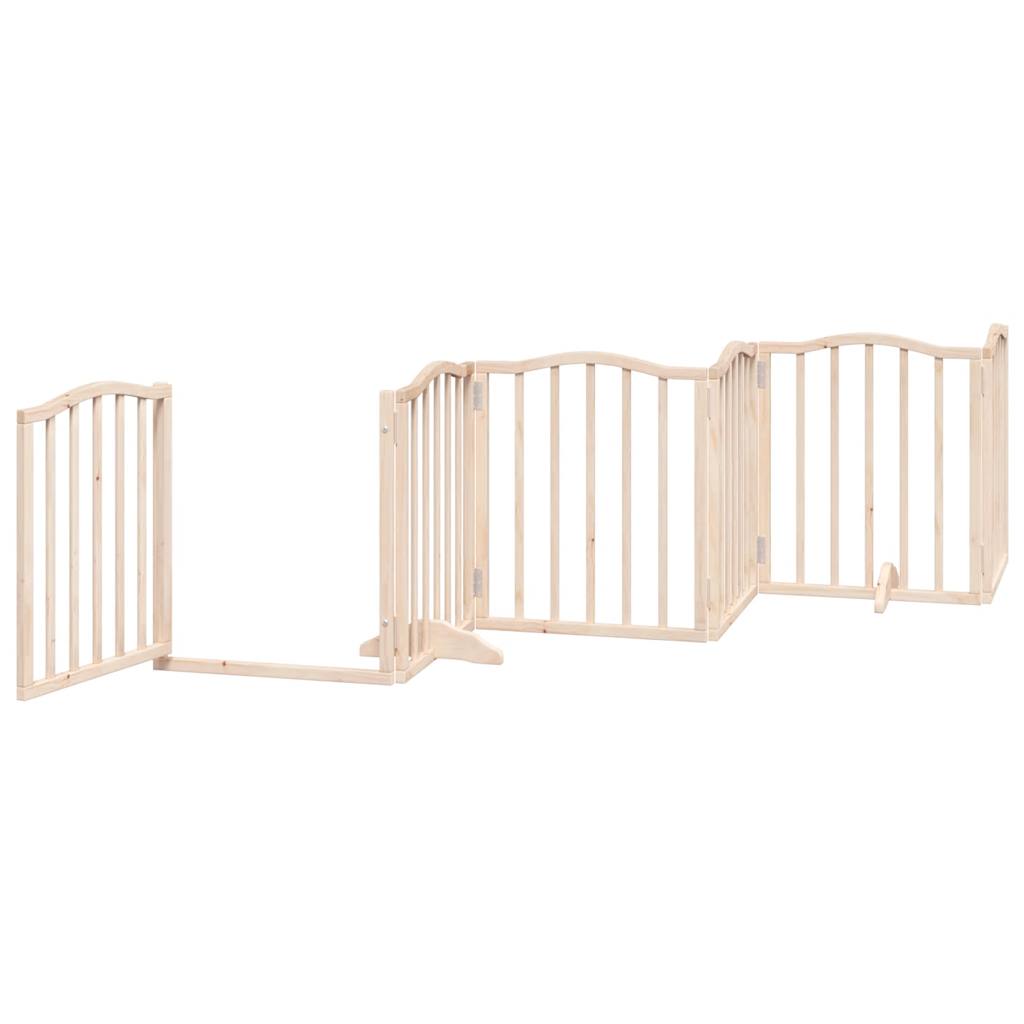   6-piece dog gate with door, foldable, 300 cm