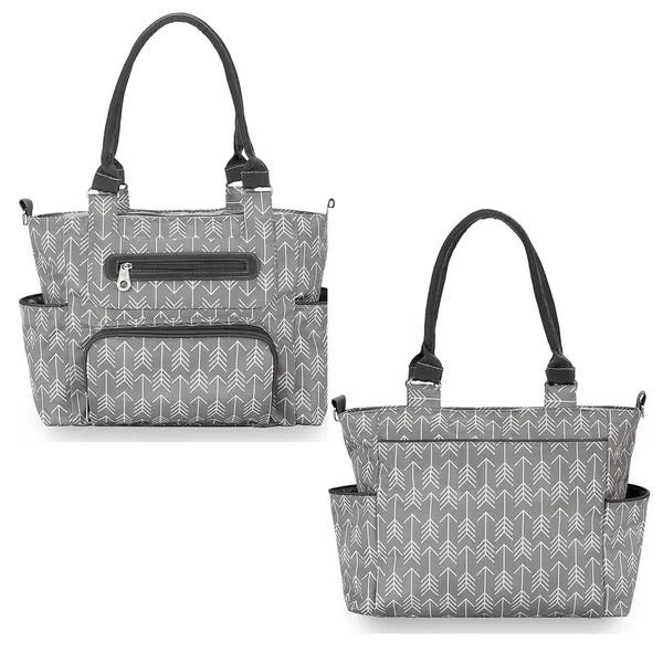 8Pcs Baby Nappy Diaper Bags Set For Mom Dad Mummy Handbags Multifunctional Diaper Changing Bags With Bottle Bag Mesh Bag Purse Diaper Pad 2 Burp Cloths 2 Hook Straps - View 4