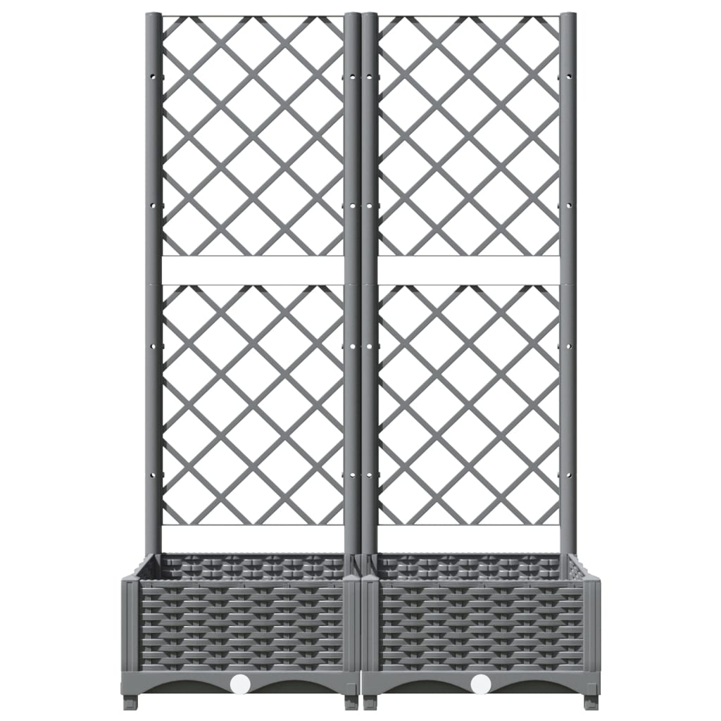 Robuster Pflanzkübel aus Polypropylen mit integriertem Rankgitter für Kletterpflanzen_voghion.com