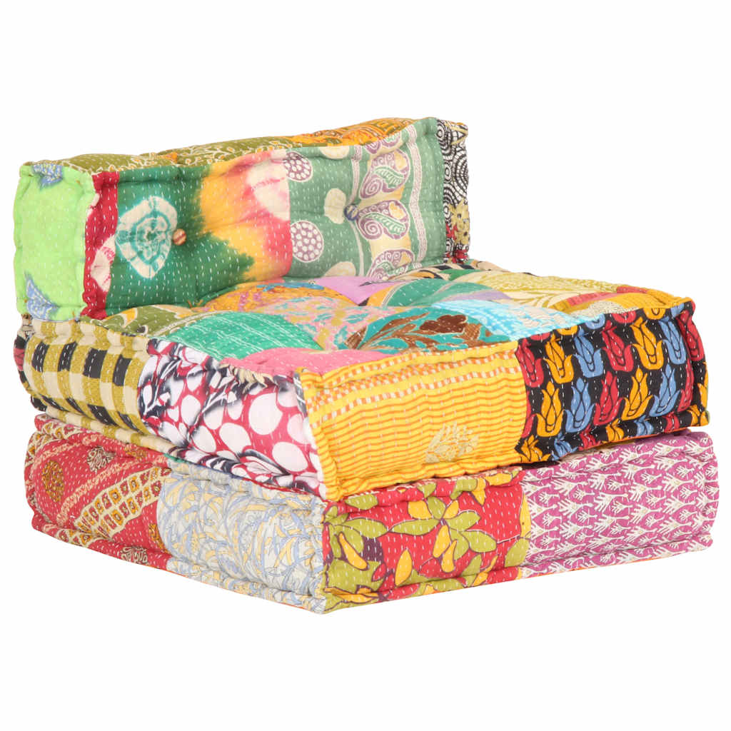   Modular Pouf Patchwork   Modular Pouf with
