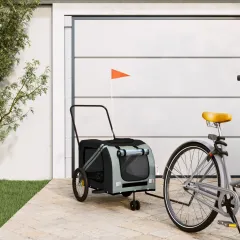 bicycle trailer for dogs, Oxford fabric and iron, bicycle trailer - Gray - View 1