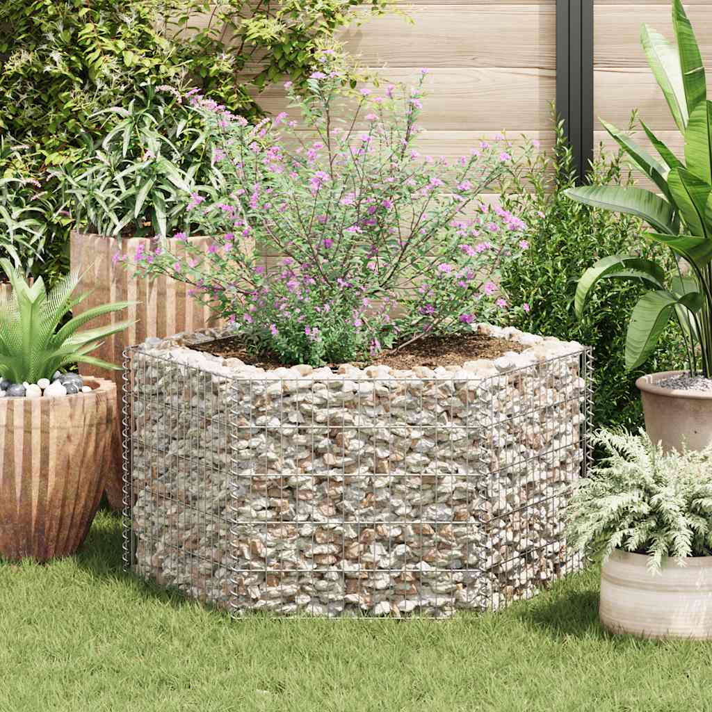   Hexagonal Gabion Raised Bed 100×90×50 cm   Hexagonal Gabion Raised Bed