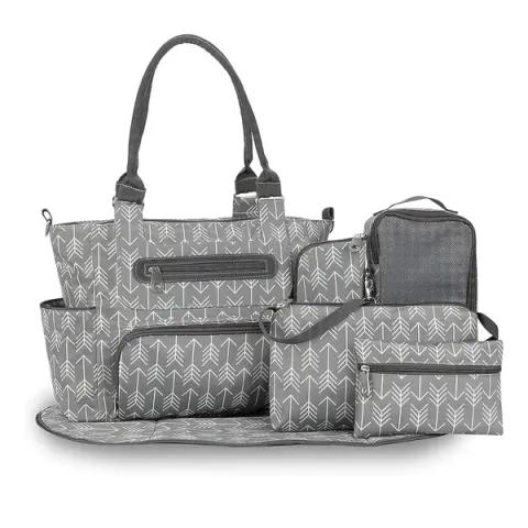 8Pcs Baby Nappy Diaper Bags Set For Mom Dad Mummy Handbags