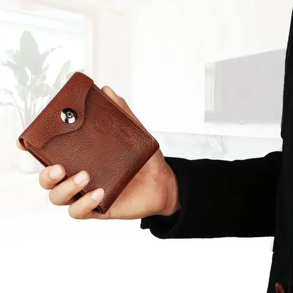 Men's Wallet PU Leather Bifold Purse Slim