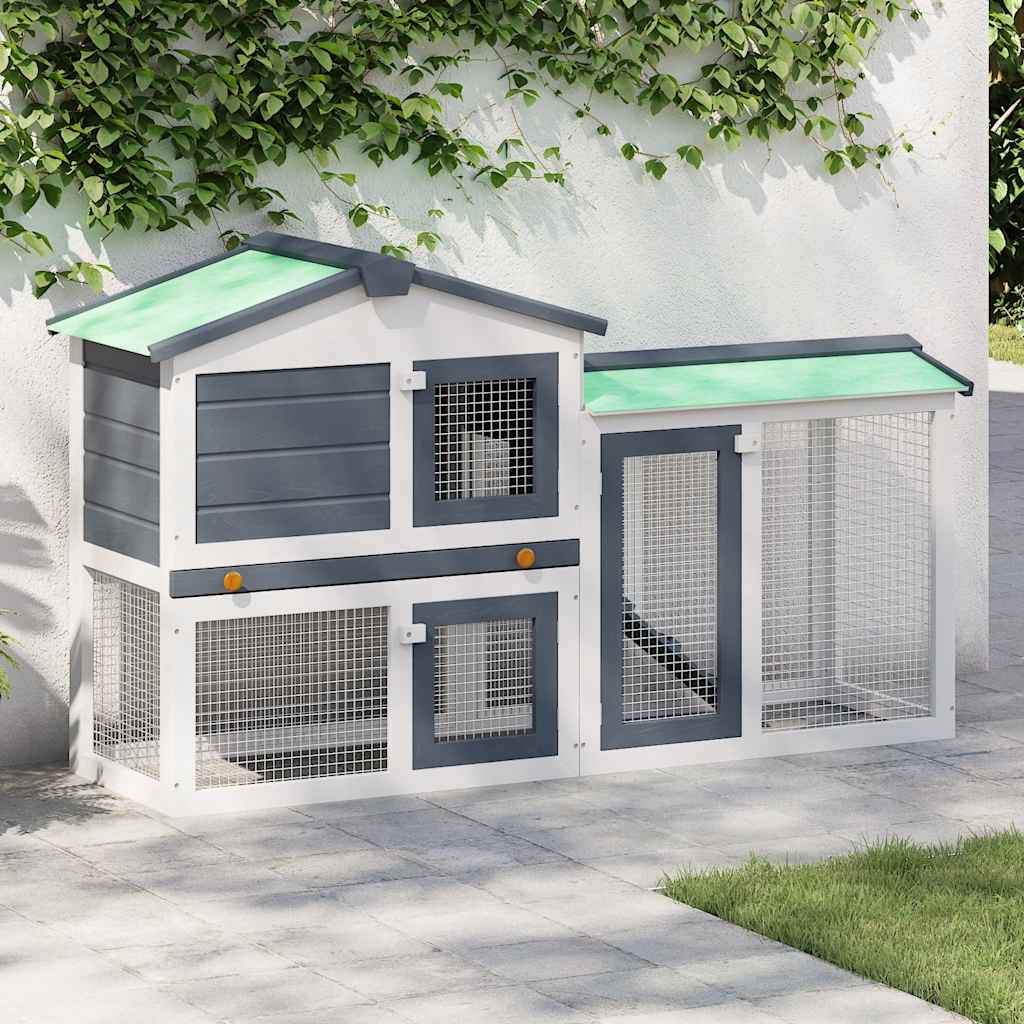 Large Rabbit Hutch Large Rabbit Hutch and 145x Grey And White - Shop at LoveMi