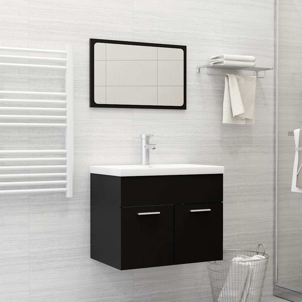  2-piece bathroom furniture set, wood-based material