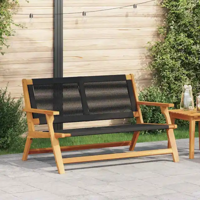 Garden Furniture 78 x Solid Acacia Wood Black - Shop at LoveMi