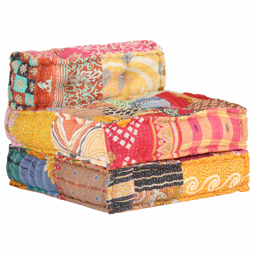   Modular Pouf Patchwork   Modular Pouf with