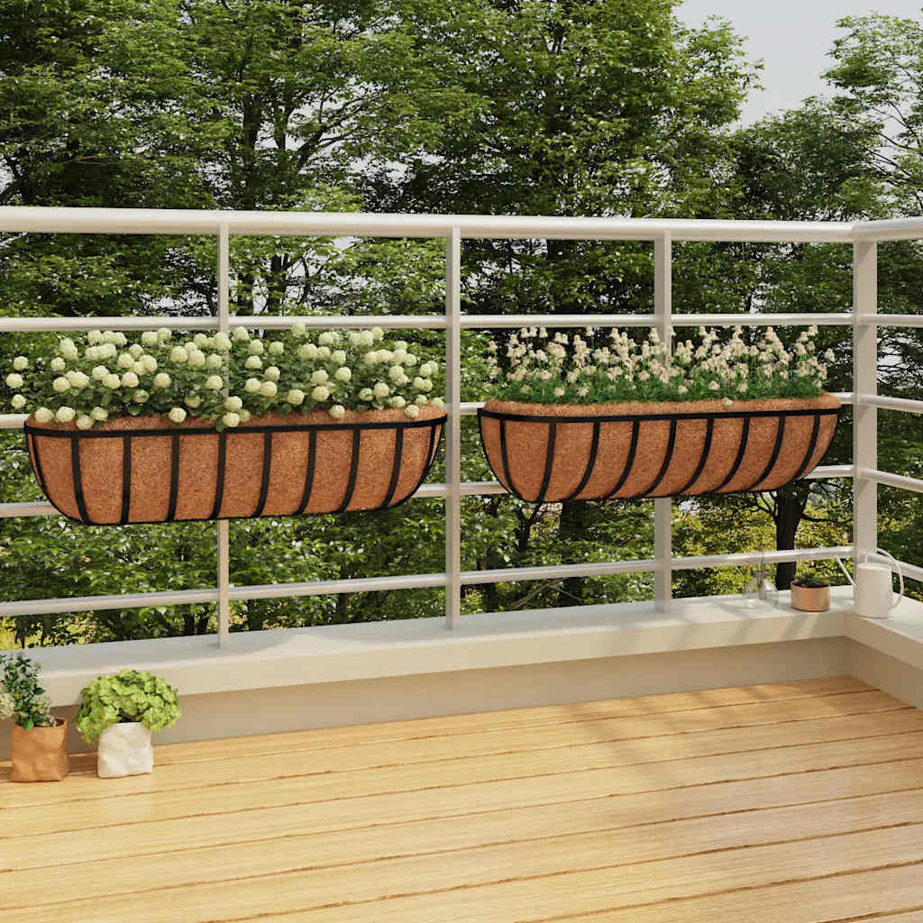  wall planters, 2 pcs., coconut fiber insert, 61x   wall planters