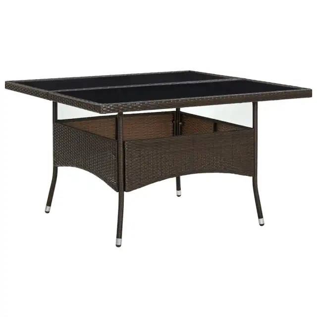 Garden Dining Table Poly Rattan and Garden Dining Table Poly Brown - Shop at LoveMi