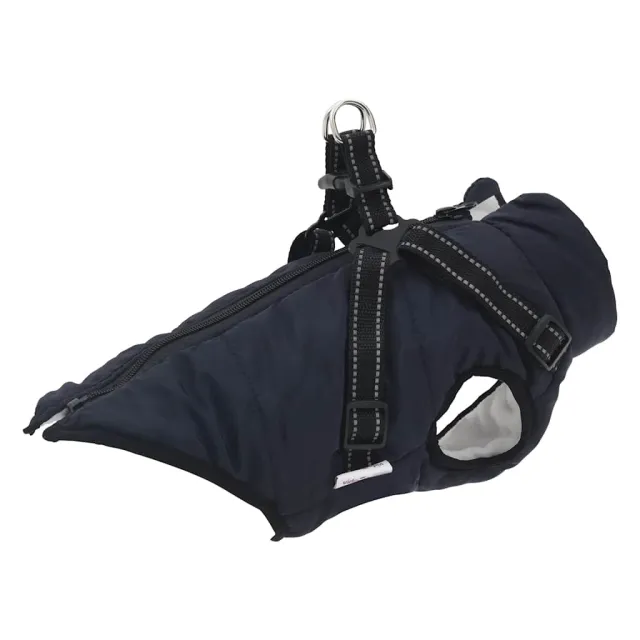 Dog Coat with Harness Waterproof Reflective L44 Navy Blue - Shop at LoveMi