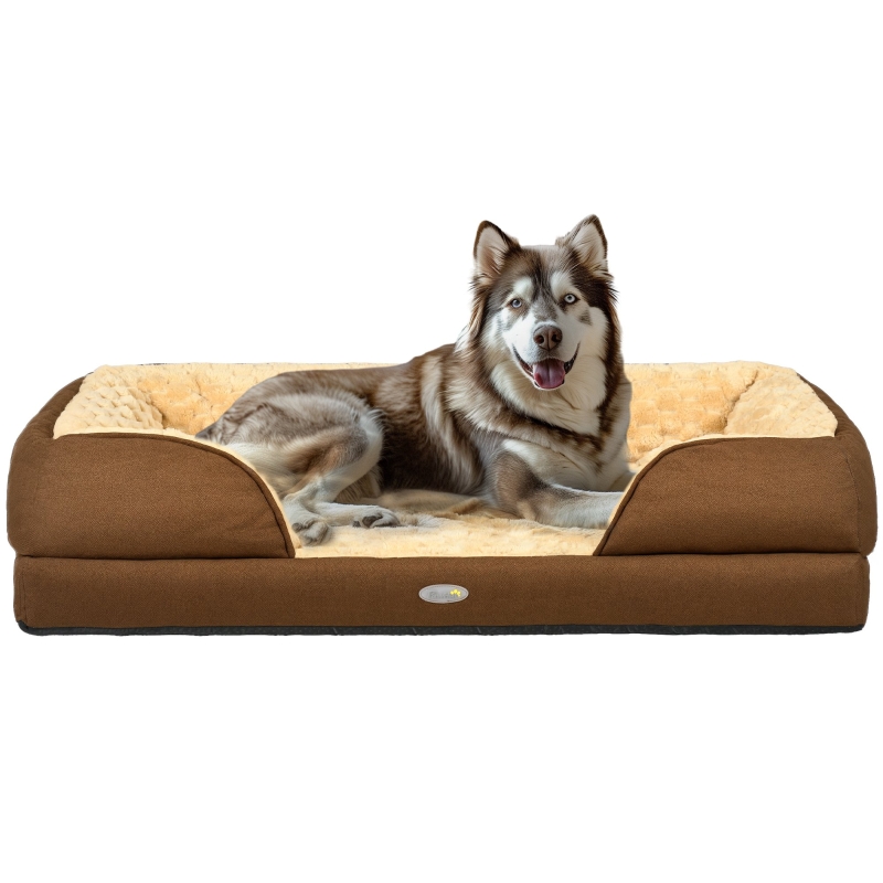 PawHut Calming Dog Bed Pet Mattress W Removable Cover, Anti Slip Bottom, For Large Dogs, 120L X 80W X 22Hcm Brown Brown - Shop at LoveMi