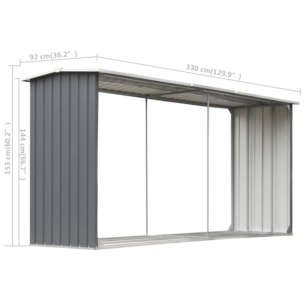   firewood storage made of galvanized steel 330 x   firewood storage