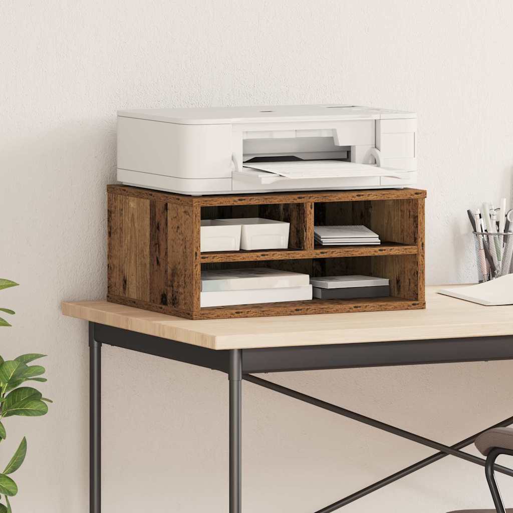 printer stand 49x40x22.5 cm, wood-based material,   printer stand Sonoma oak – Old wood