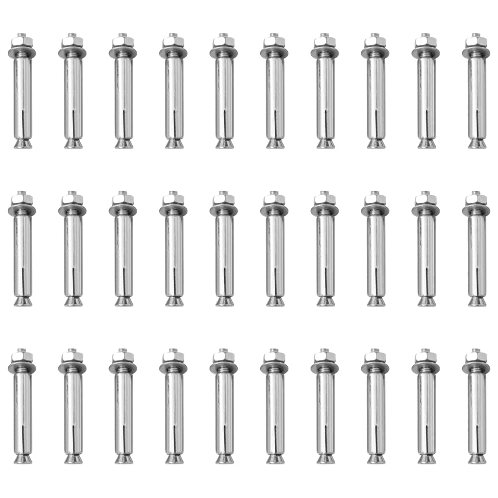   bollards, 10 pieces, with chain, 75 cm