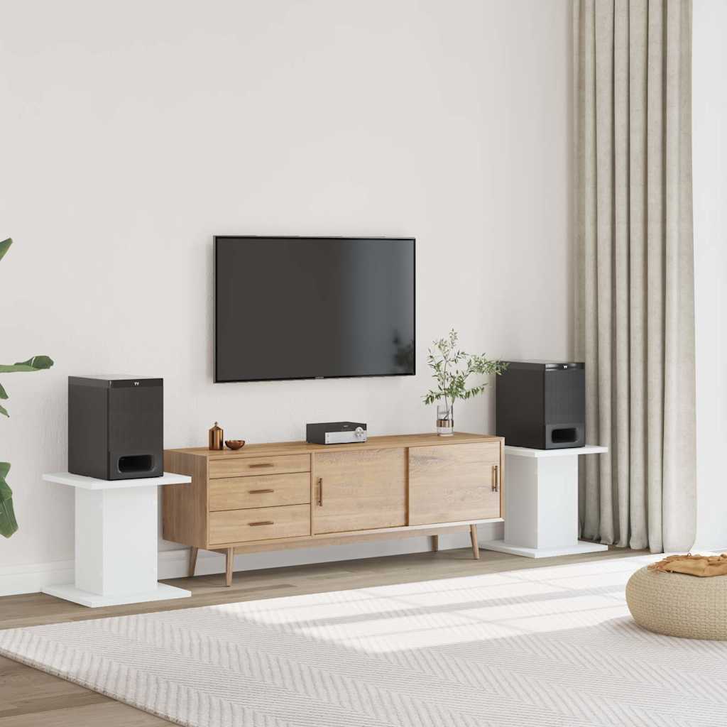speaker stands, 2 pieces, 30x wood-based material. – White, 30 x 30 x 40 cm
