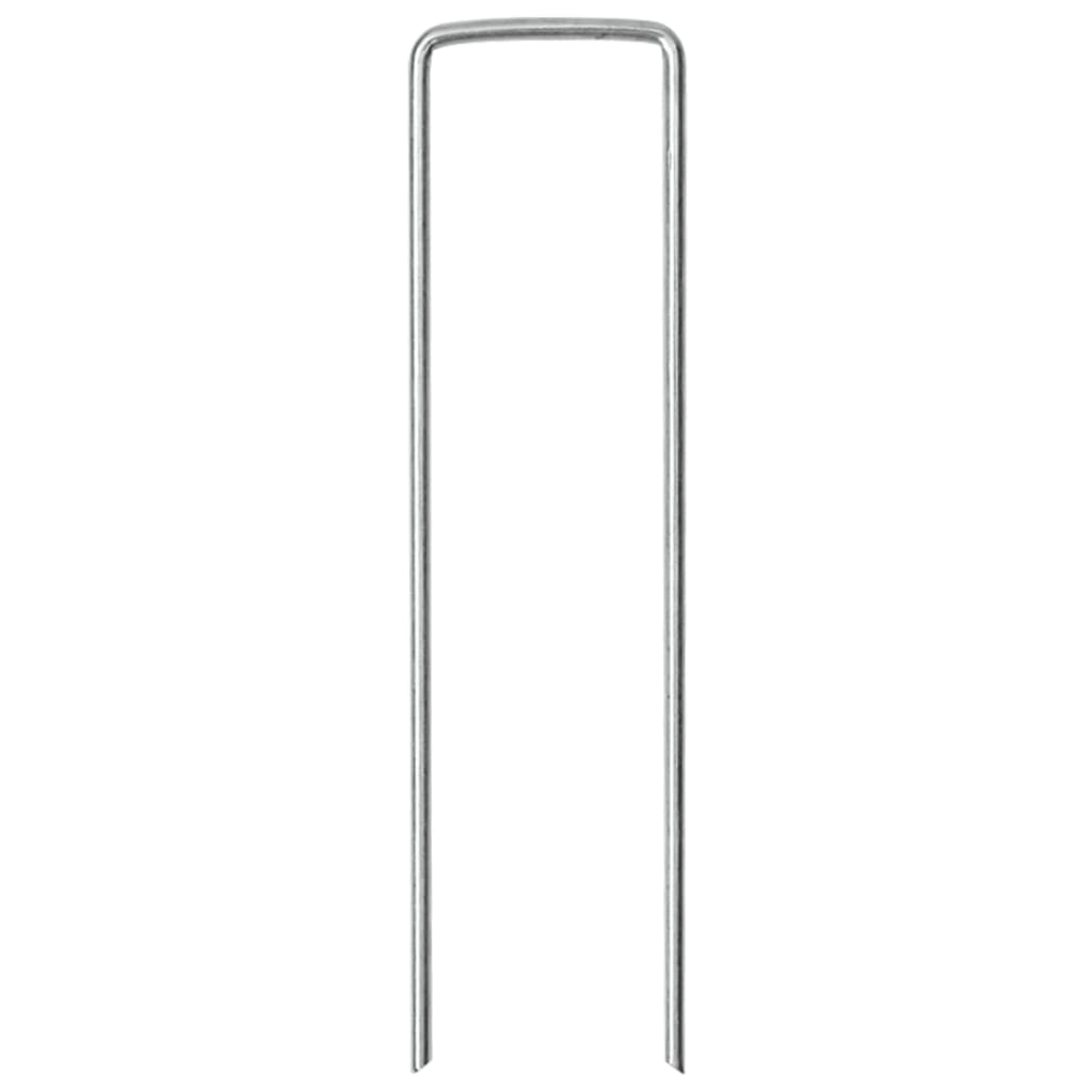 U-shaped ground anchors, 25 pieces, 15 x 3.5 cm, galvanized