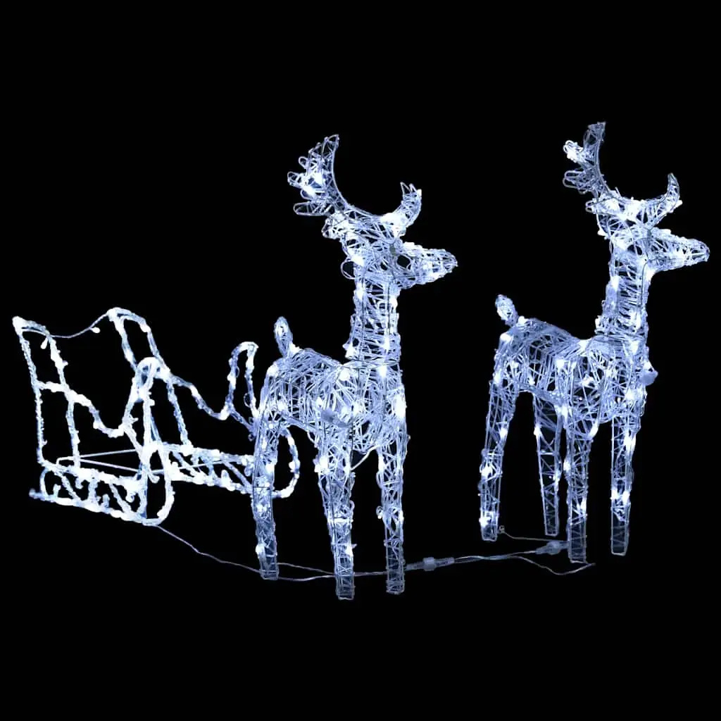 Reindeer & Sleigh Christmas Decoration 160 LEDs 130