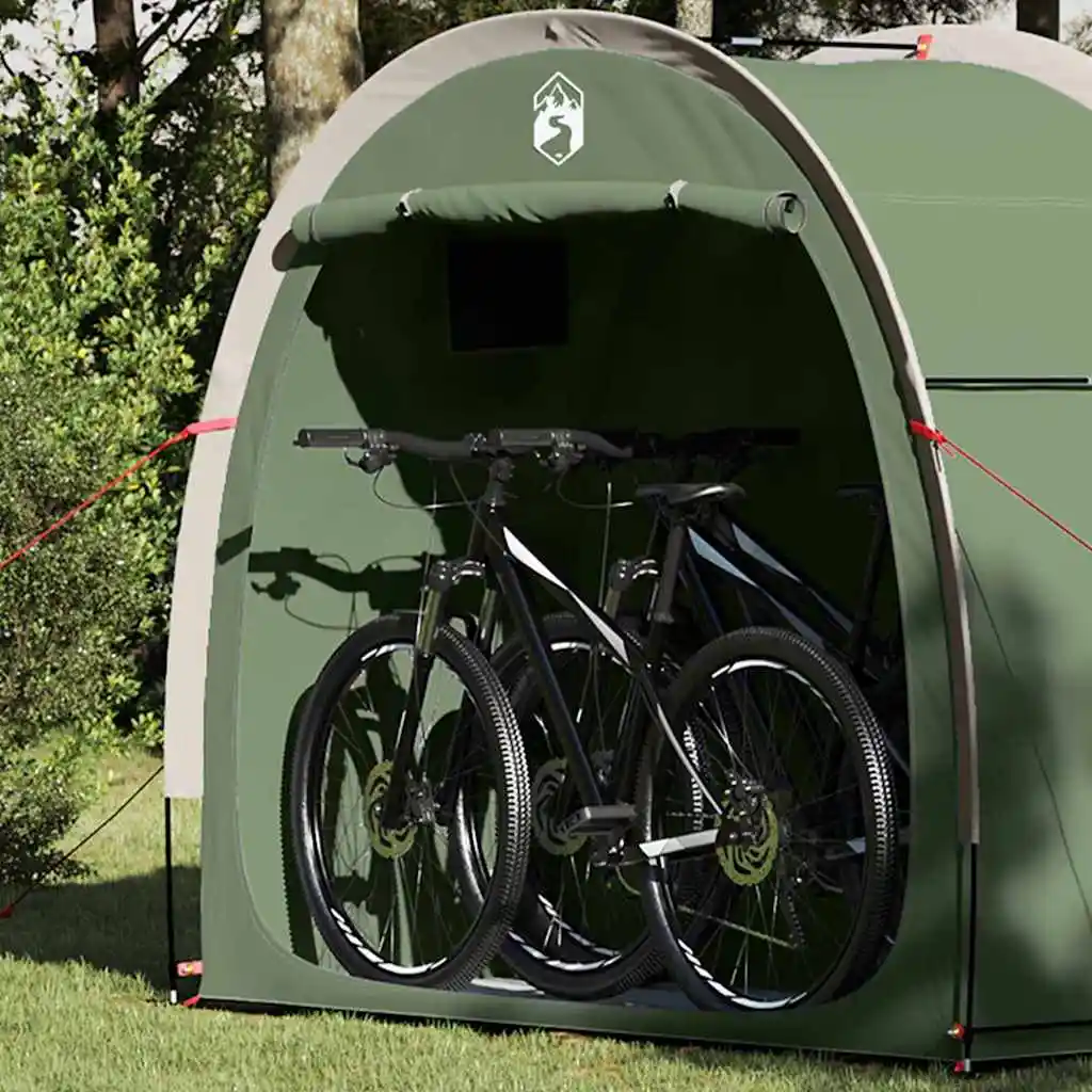 bicycle garage with roof and storage 210 x