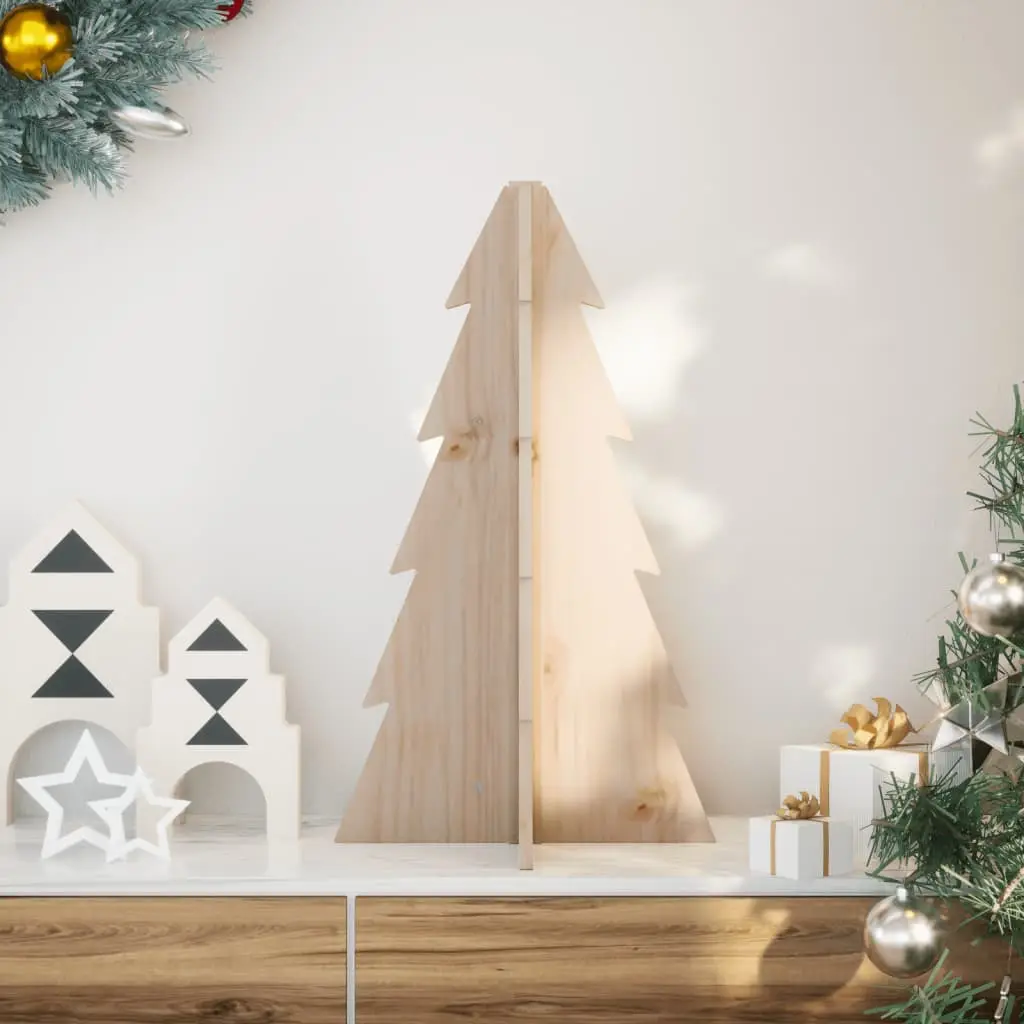 Christmas tree for decorating, 69.5 cm, solid pine wood