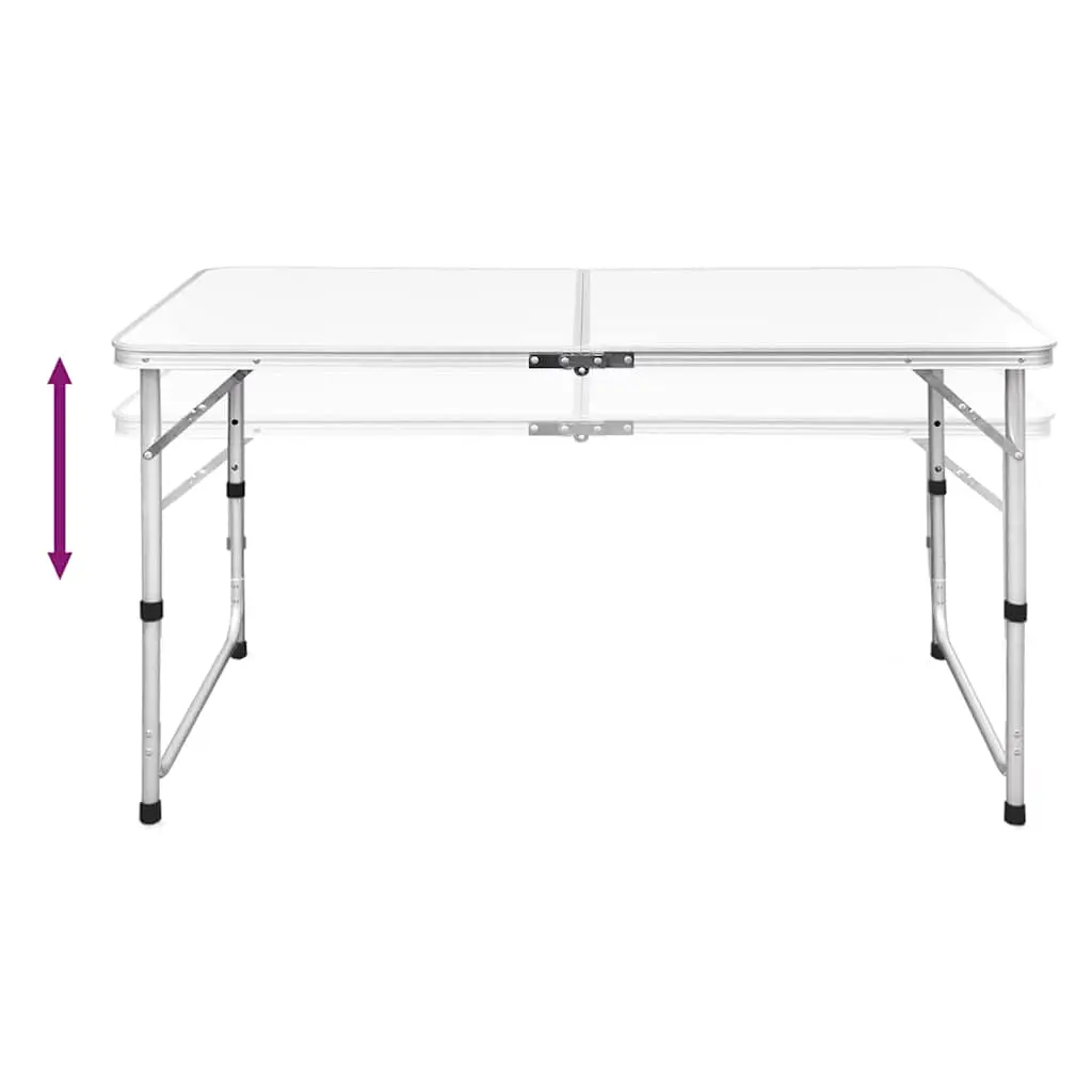Folding Camping Table, Height Adjustable,   Camping Table with 4