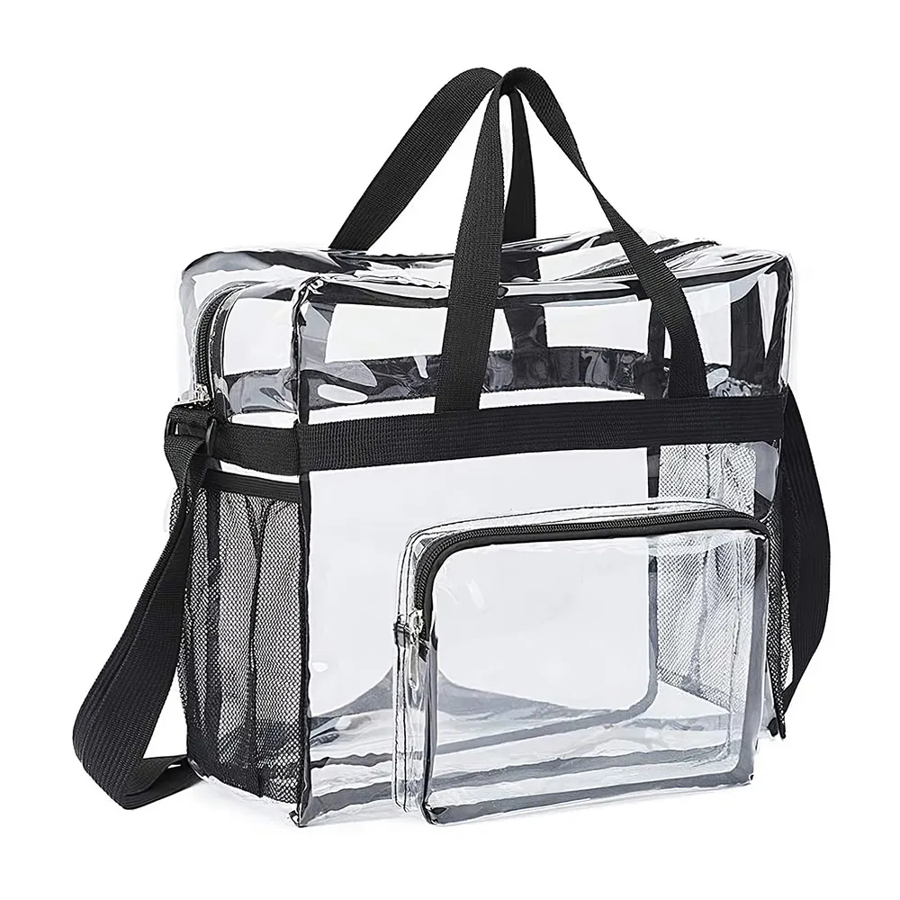 Clear Crossbody Bag Stadium Approved Clear Transparent Shoulder Bag See Through Zip Pouch Tote Bag Handbag With 11LBS Load — view 4