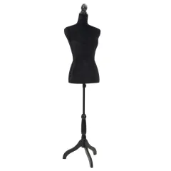 Female bust, dressmaker's dummy, bust torso, dressed mannequin, female bust, dressmaker's dummy - Black - View 1