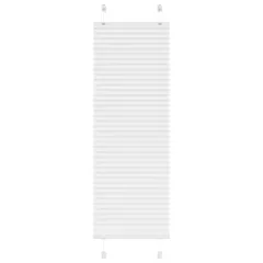 Pleated Blind Anthracite Fabric width 39.4 cm Polyester - White - View 1