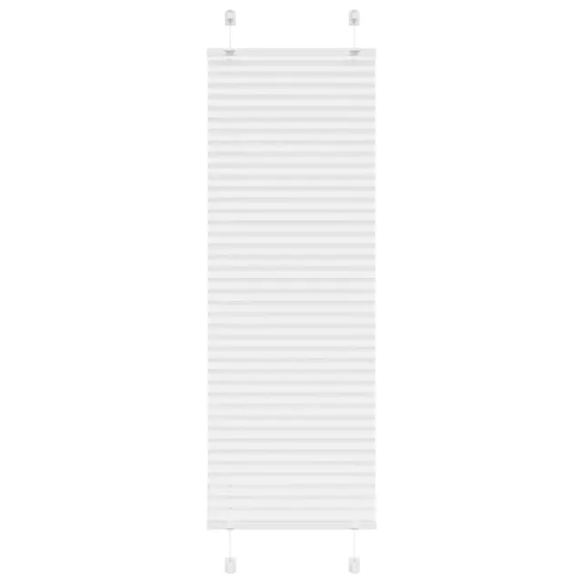 Pleated Blind Anthracite Fabric width 39.4 cm Polyester White - Shop at LoveMi