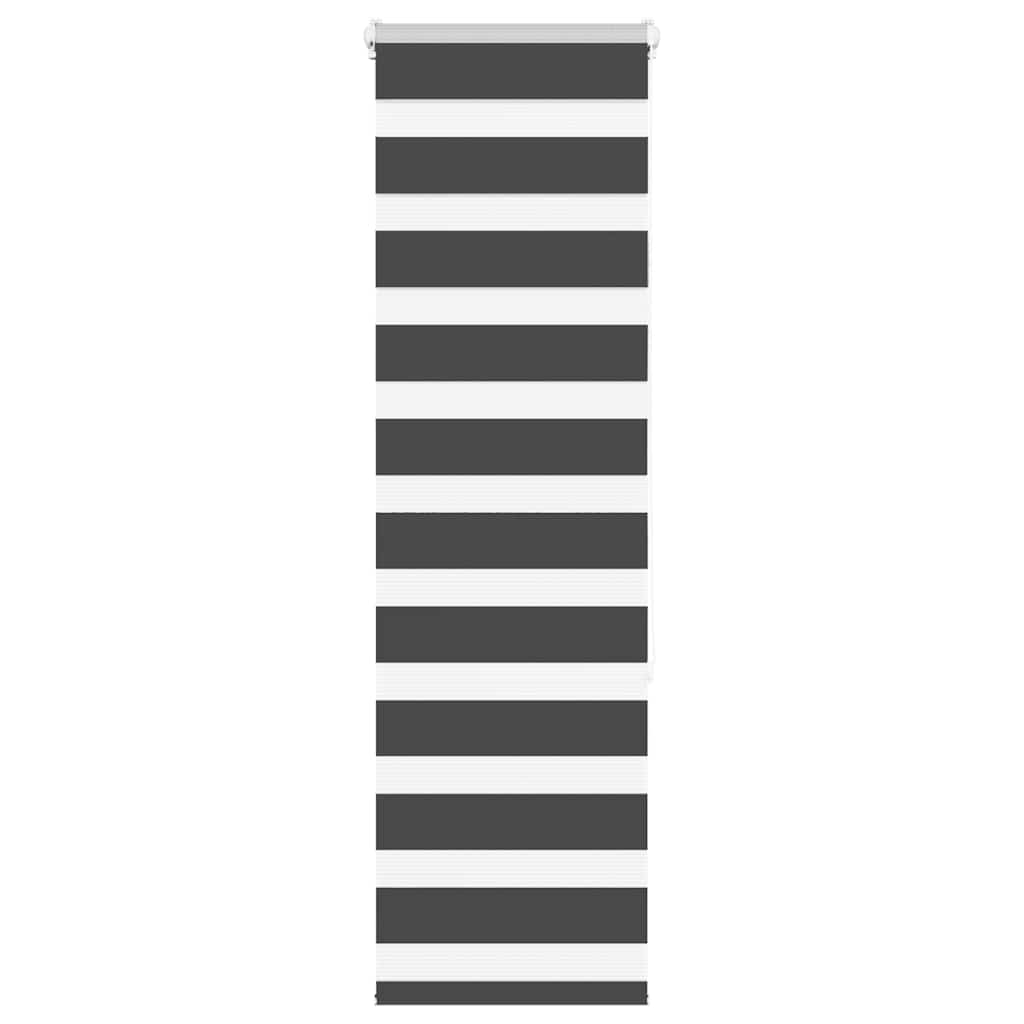Zebra Roller Blind, Fabric Width 35.9 cm, Polyester, Zebra Roller Blind Black - Shop at LoveMi