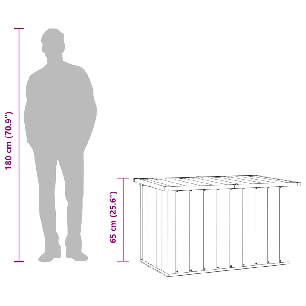 Gartenaufbewahrungsbox aus verzinktem Stahl, robustes Design, vielseitig einsetzbar, einfache Montage, für drinnen und draußen_voghion.com