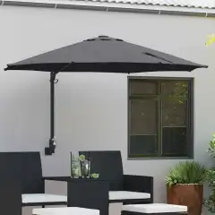 garden parasol and 248 x garden parasol anthracite - Anthracite - View 1
