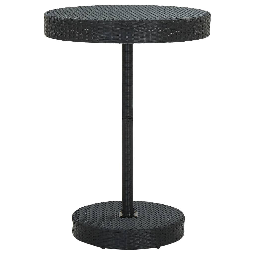 Garden Table 75, Poly Rattan Garden Table 75 Black - Shop at LoveMi