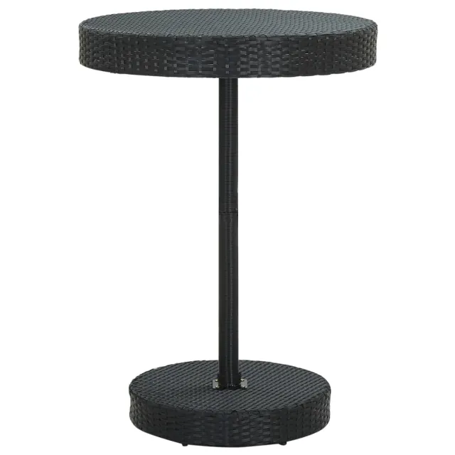 Garden Table 75, Poly Rattan Garden Table 75 Black - Shop at LoveMi