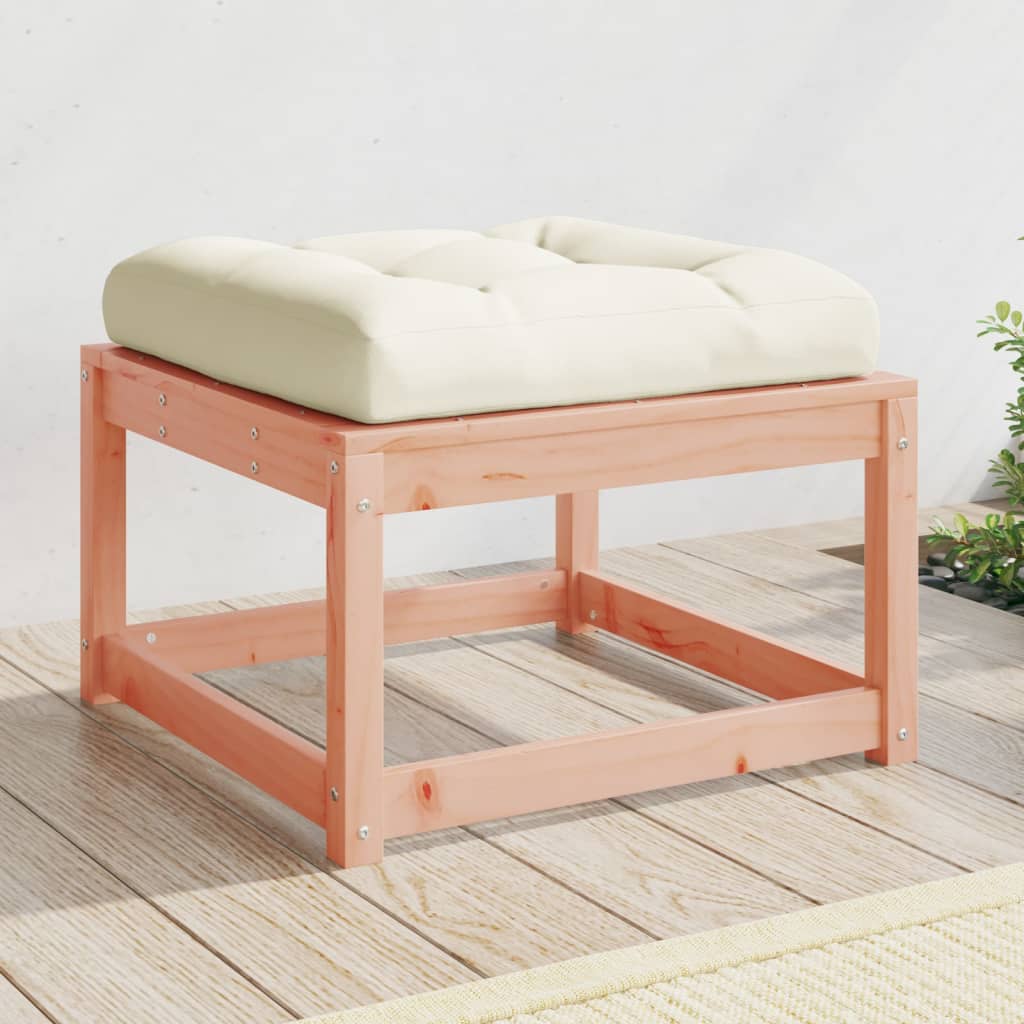 garden stool with cushion, solid pine wood, garden stool Natural Douglas Fir - Shop at LoveMi