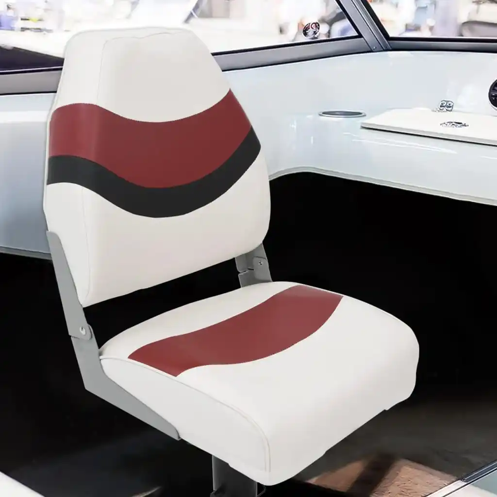 Boat Seat with High Backrest, Foldable, 44x