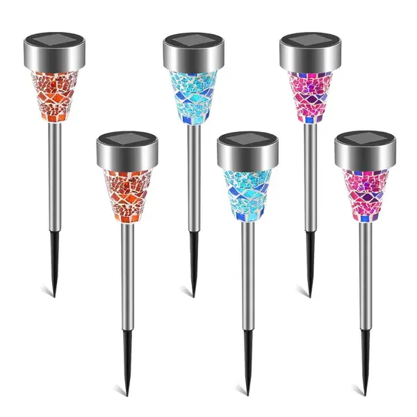 6Packs Solar Garden Lights Outdoor Pathway IP44