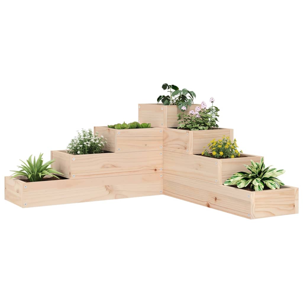   Plant Stand 4 Steps 80.5x Solid Pine Wood  